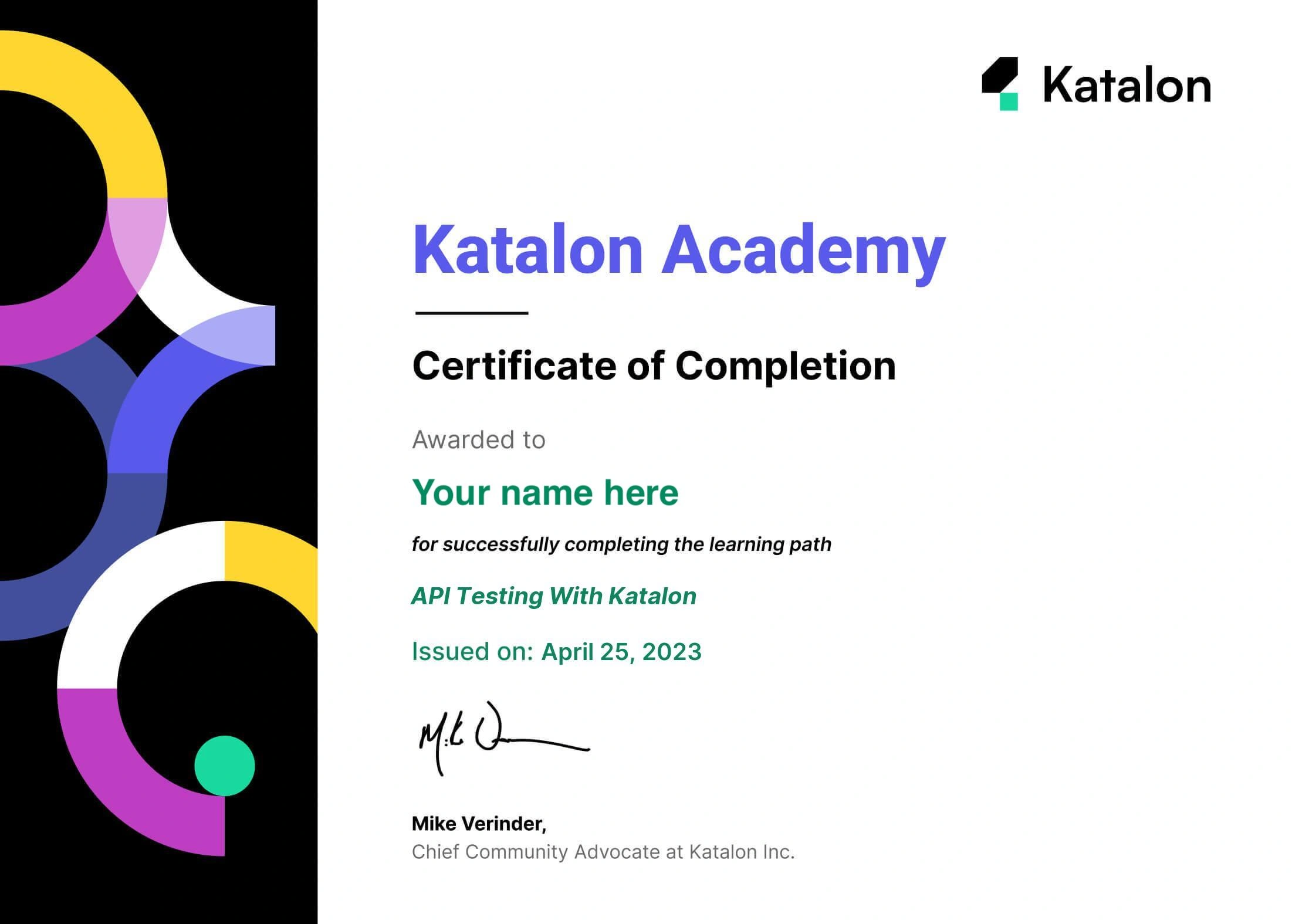 Sample Certificate