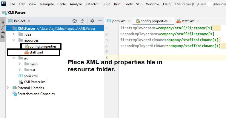 config.properties file