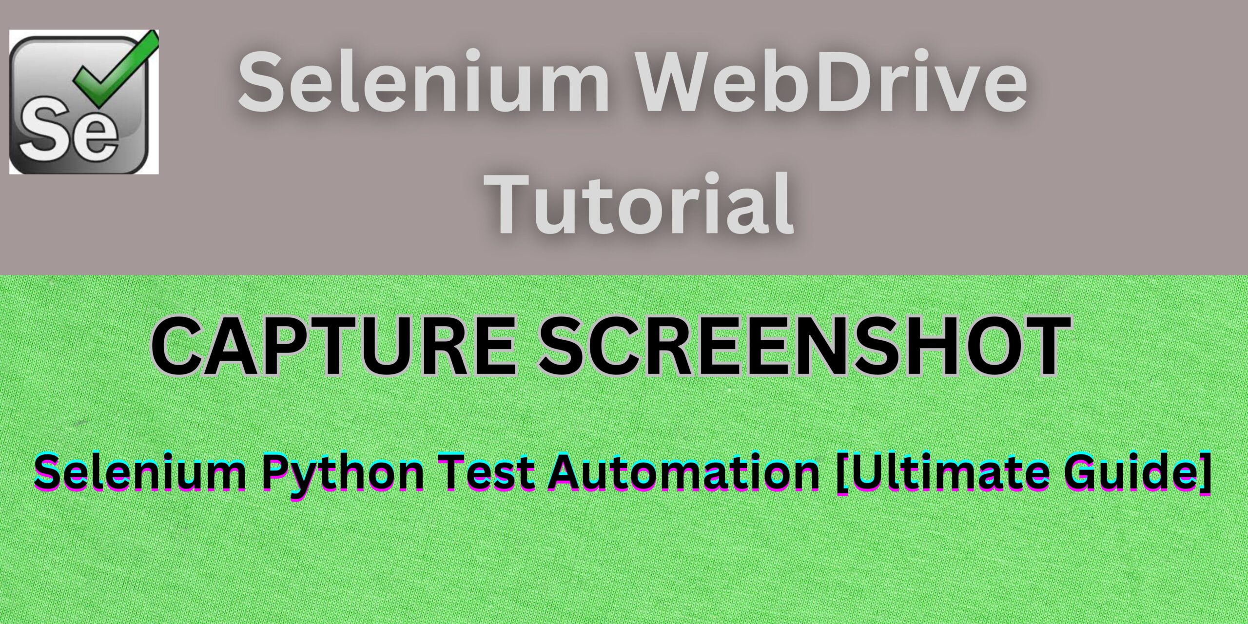 Capture Screenshot in Selenium